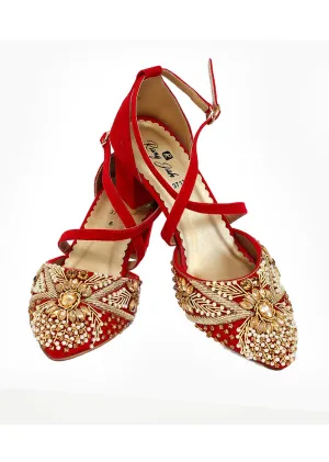 Red Color Formal Sandals-RS29