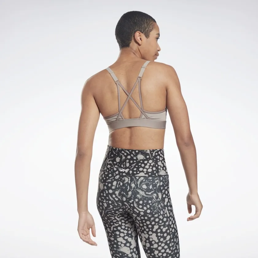 Reebok Lux Strappy Sports Bra -Boulder Grey