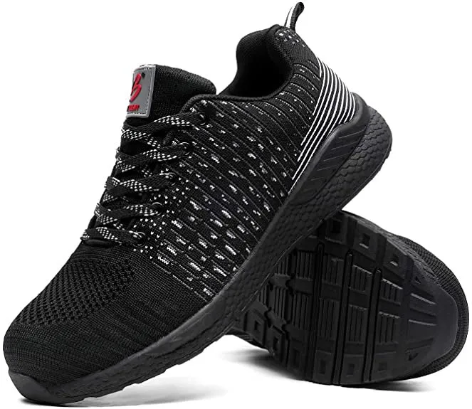 REWAHARD Belilent Safety Steel Toe Shoes - Black