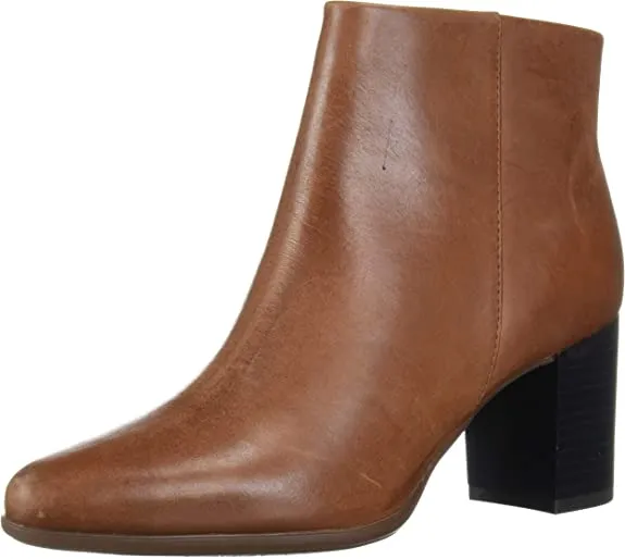 Rockport Women's Camdyn Bootie Ankle Boot, Cognac, 9 M US