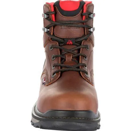 Rocky Men's Rams Horn 6" Composite Toe Waterproof Work Boot - Brown - RKK0257