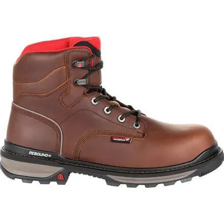 Rocky Men's Rams Horn 6" Composite Toe Waterproof Work Boot - Brown - RKK0257