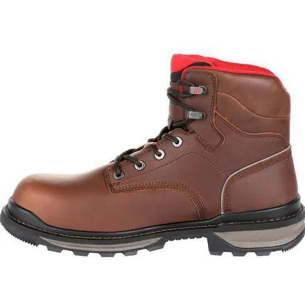 Rocky Men's Rams Horn 6" Composite Toe Waterproof Work Boot - Brown - RKK0257