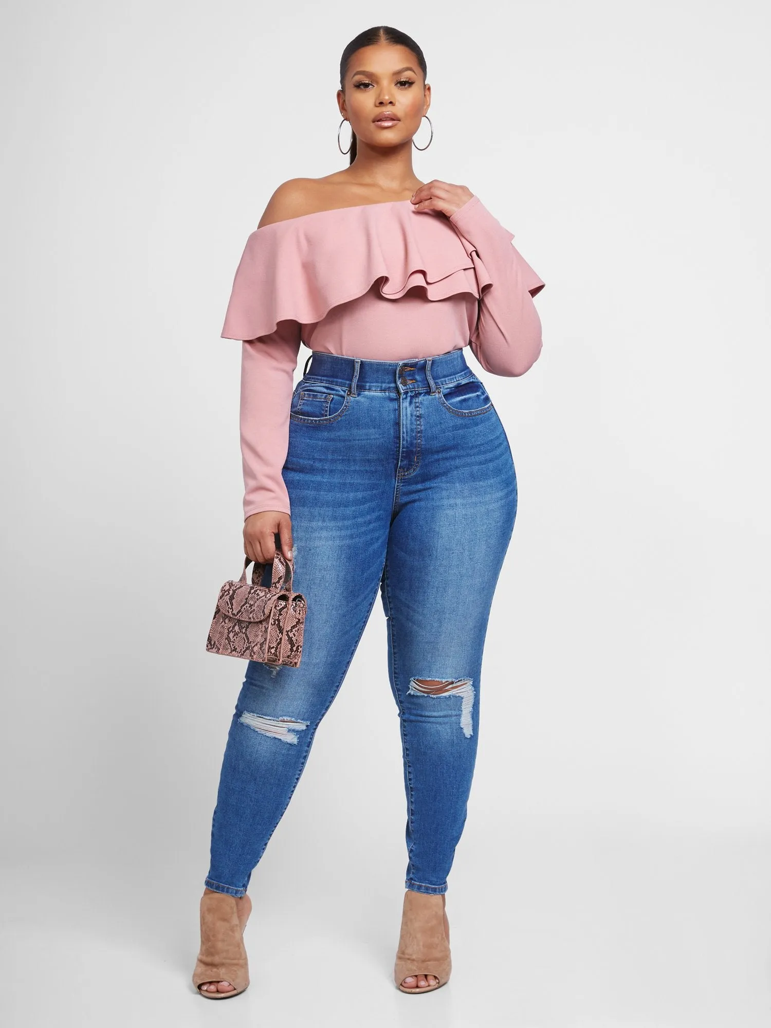 Rosa Double Ruffle Fitted Top