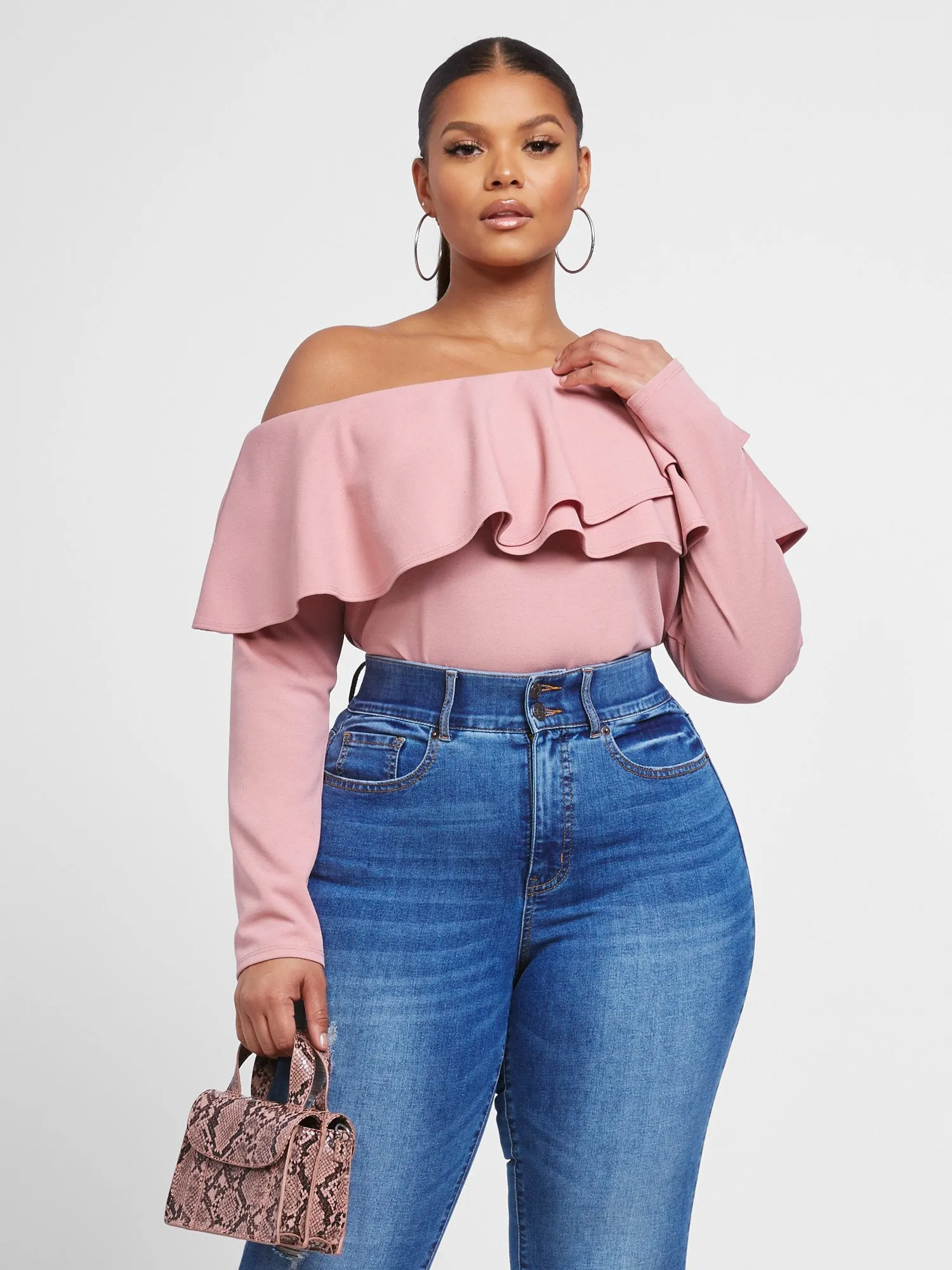 Rosa Double Ruffle Fitted Top