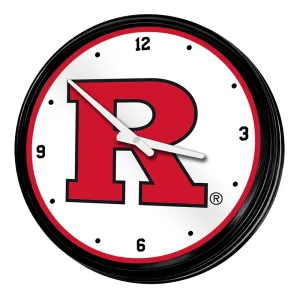Rutgers Scarlet Knights: Retro Lighted Wall Clock