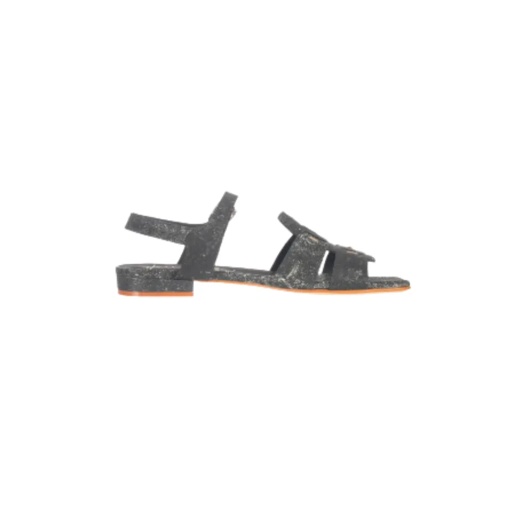 Sandal Mat. Lamb Vintage in Nero