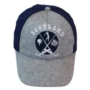 Scotland Saltire Crest Sports Cap Navy Mesh |  Grey