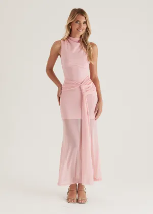 Senorita Mesh Maxi Dress - Pink