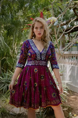 Shakti Dress Purple size 12/14 one of a kind open back