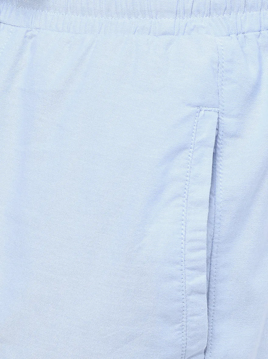 Sky Blue Solid Regular Fit Track Pant | JadeBlue