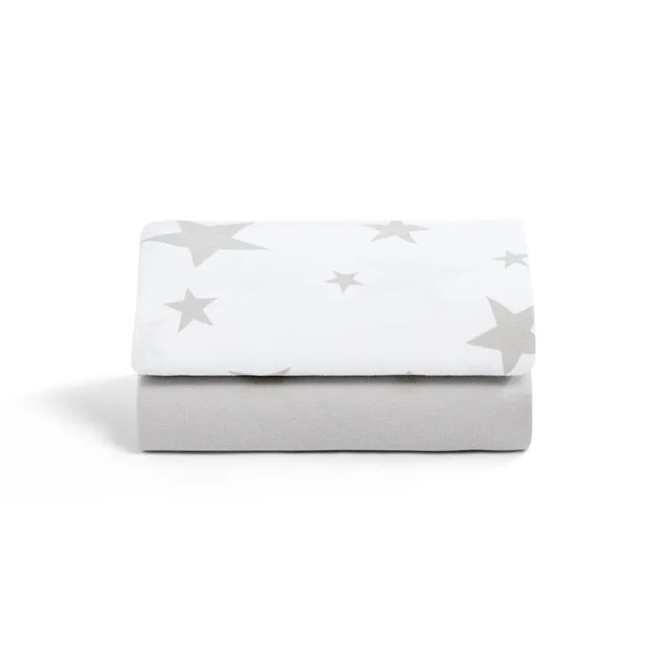 SnuzPod Crib 2 Pack Fitted Sheets - Stars