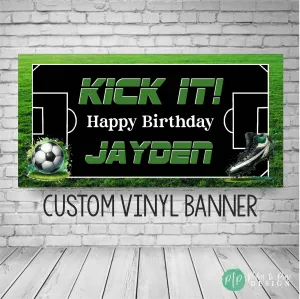Soccer Custom Birthday Banner