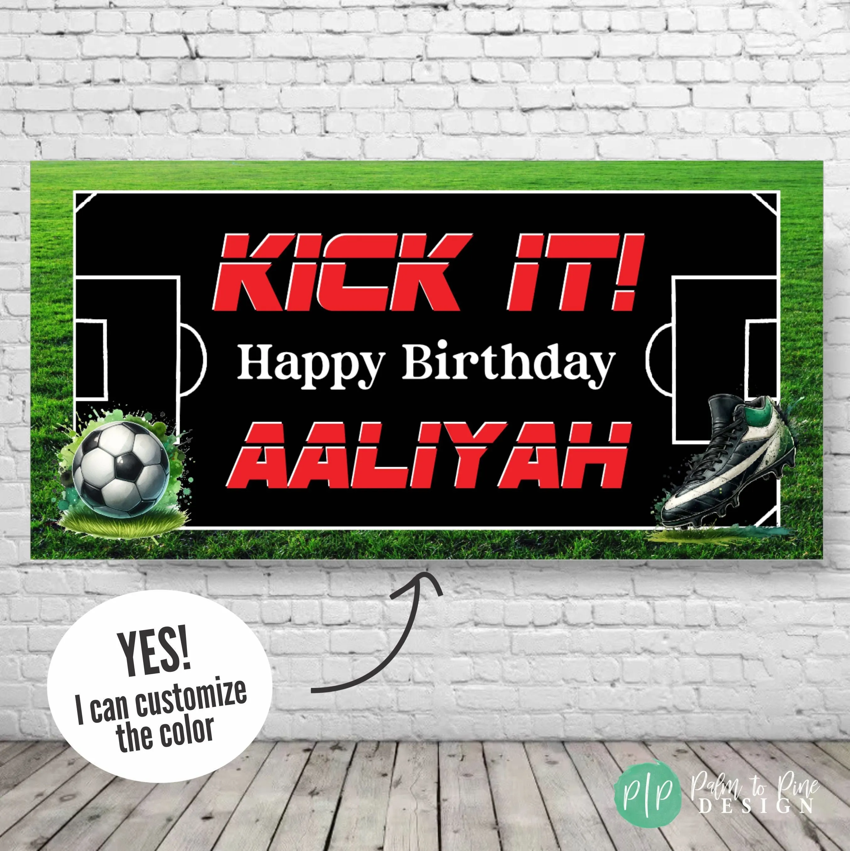 Soccer Custom Birthday Banner