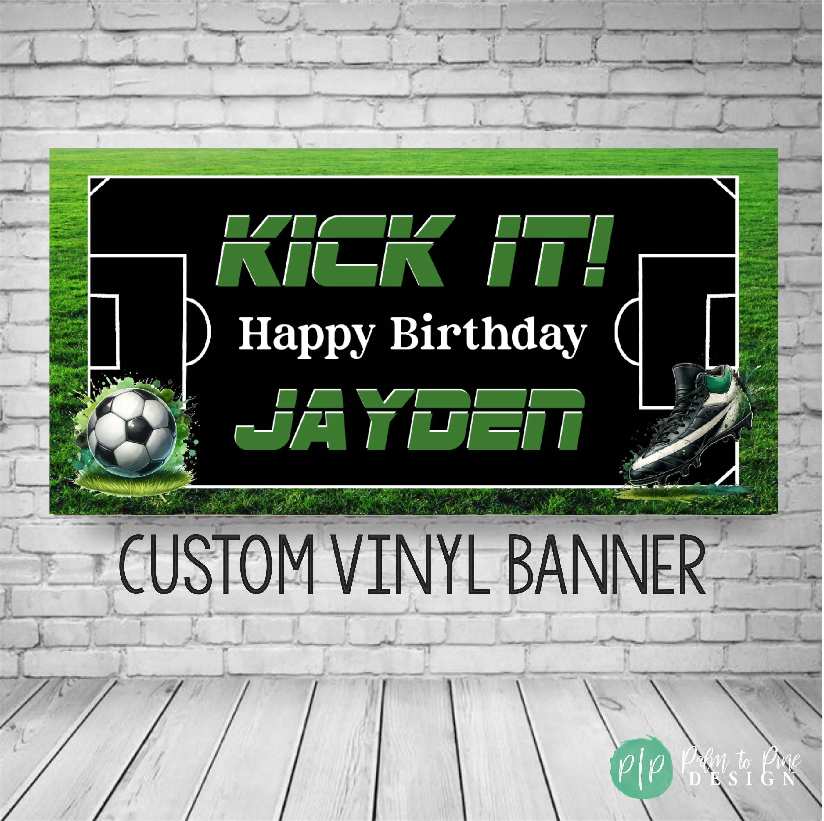 Soccer Custom Birthday Banner