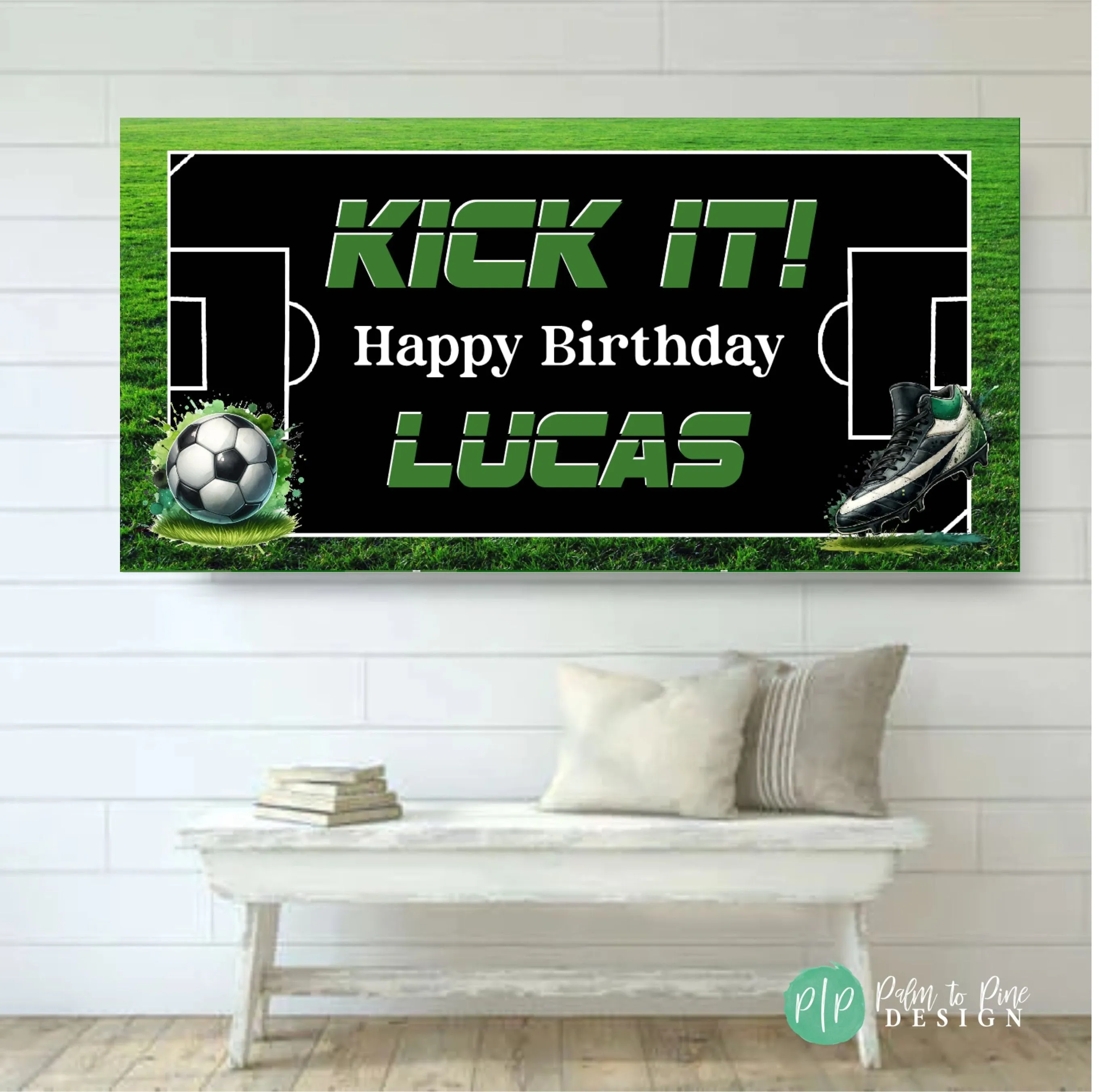 Soccer Custom Birthday Banner