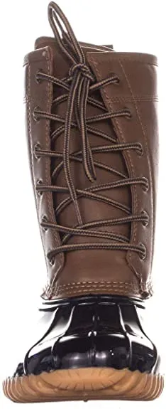 sporto Womens Ariel Closed Toe Knee High Cold Weather Boots, Tan/Navy, Size 7.0
