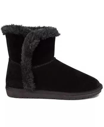 Sugar Women's Polly Fuzzy Winter Booties Women's Shoes, Black, Size 7.0
