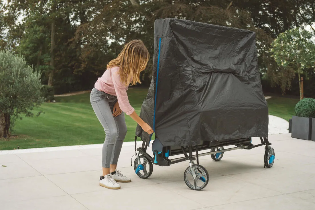 Table Tennis Folded Table Cover - Black