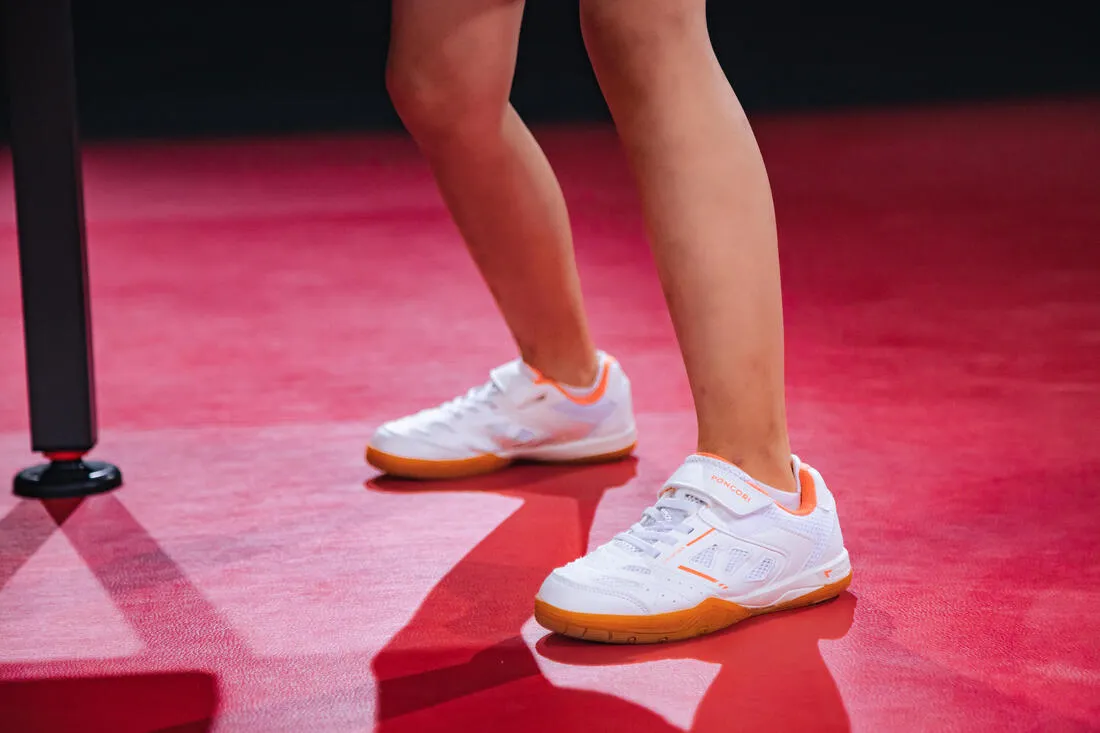 TABLE TENNIS SHOES TTS 500 JUNIOR WHITE