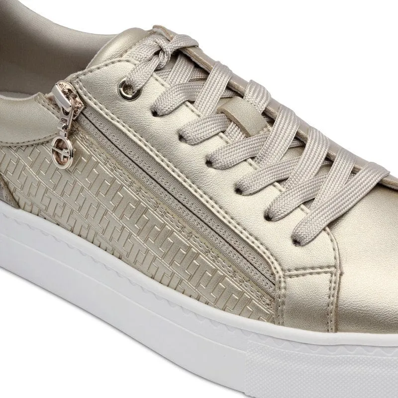 Tamaris Womens Gold Lace-up Shoe 1-23313-41