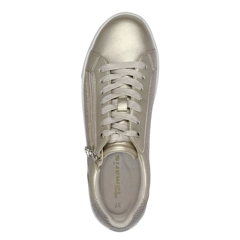 Tamaris Womens Gold Lace-up Shoe 1-23313-41