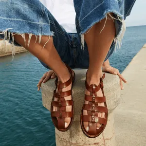 TAORMINA CIGAR FISHERMAN SANDALS