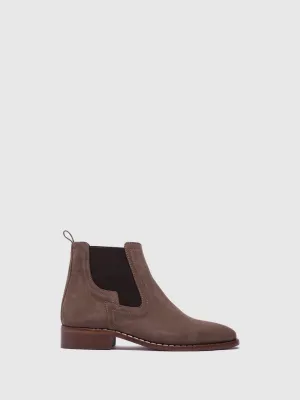 Taupe Chelsea Ankle Boots