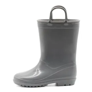 Toddler Kids Solid Grey Rain Boots