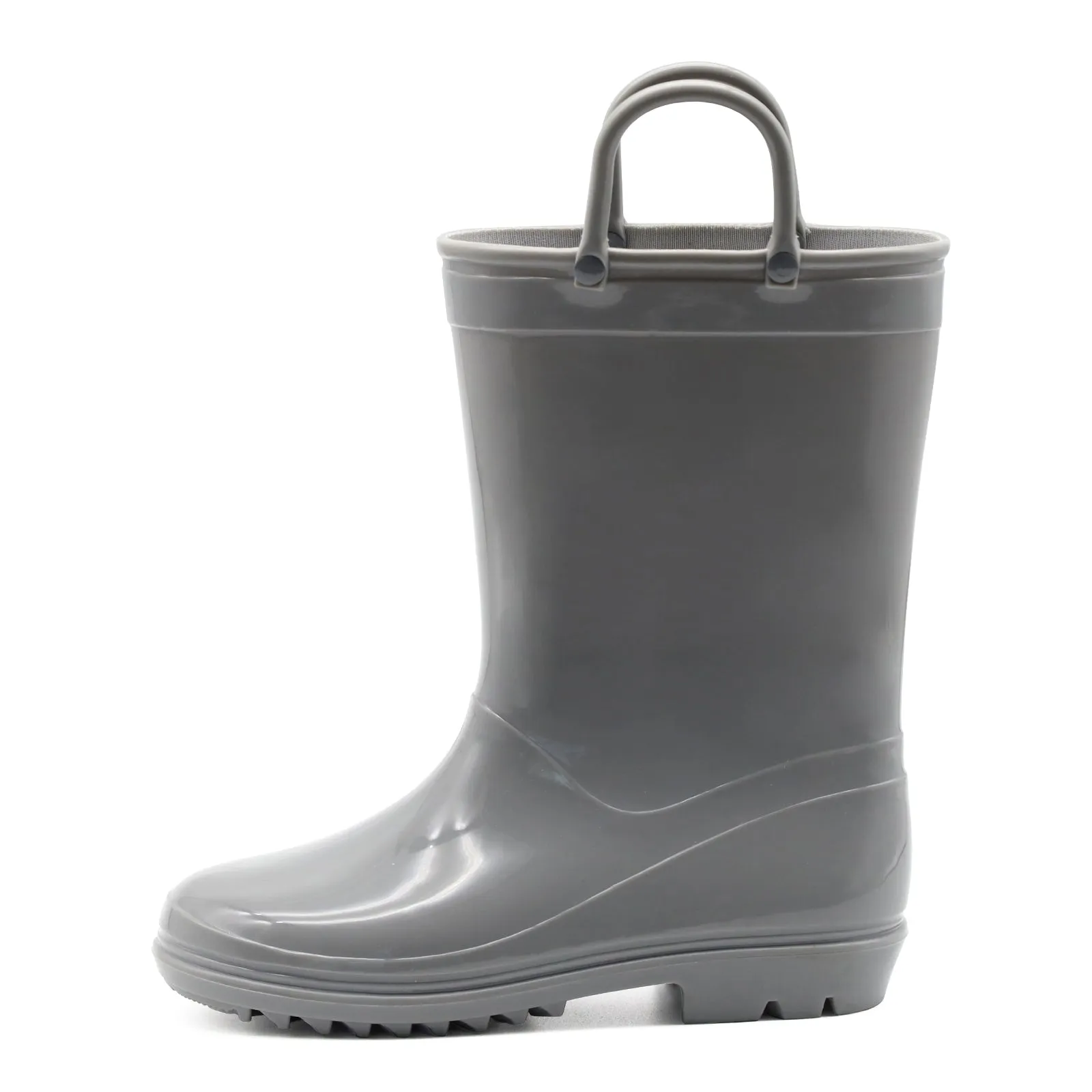 Toddler Kids Solid Grey Rain Boots