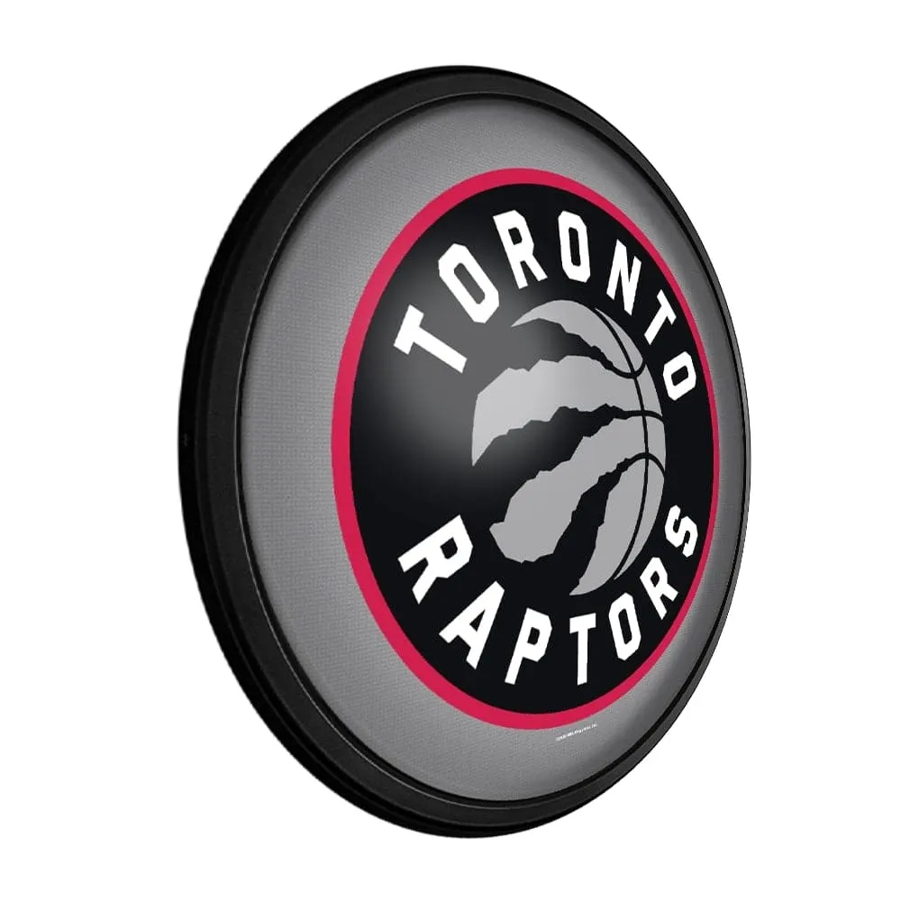 Toronto Raptors: Round Slimline Lighted Wall Sign