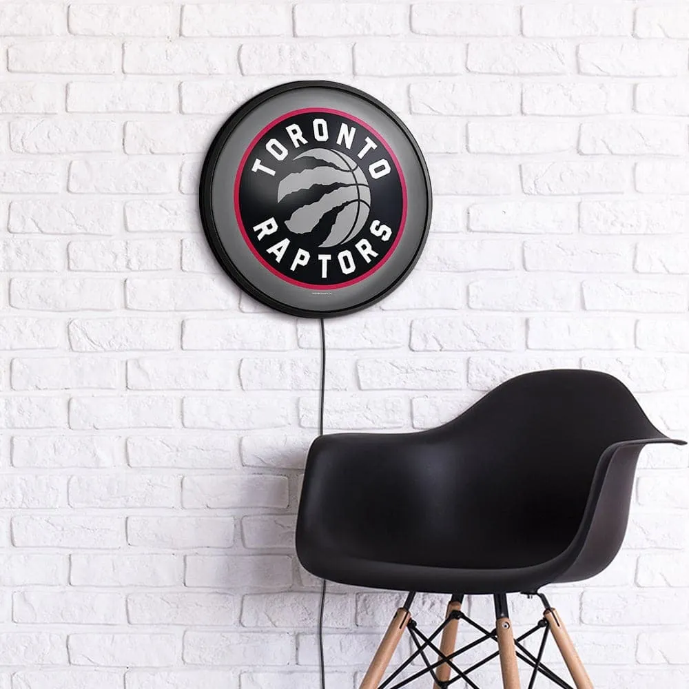 Toronto Raptors: Round Slimline Lighted Wall Sign