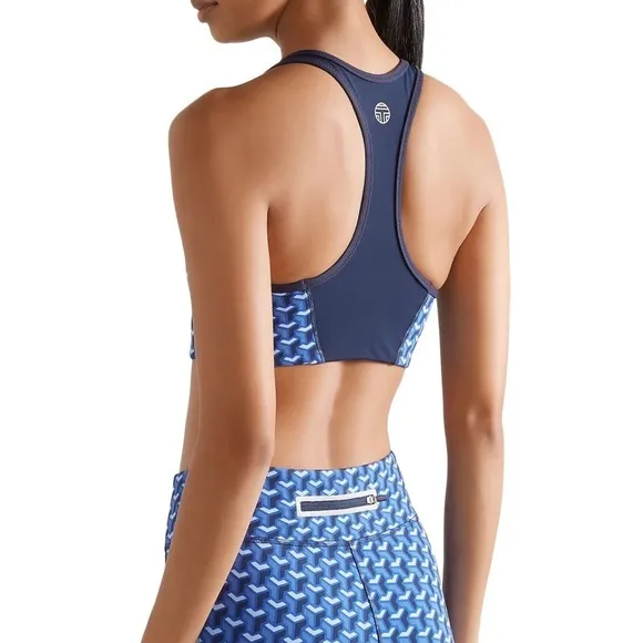 TORY BURCH SPORT Mesh Paneled Stretch Jersey Sports Bra - Women’s Size XS NEW
