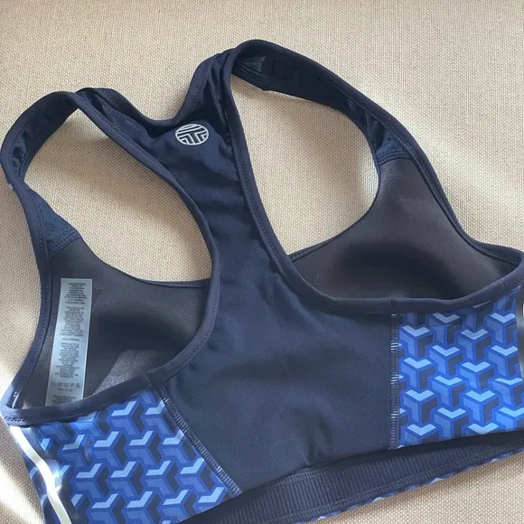 TORY BURCH SPORT Mesh Paneled Stretch Jersey Sports Bra - Women’s Size XS NEW