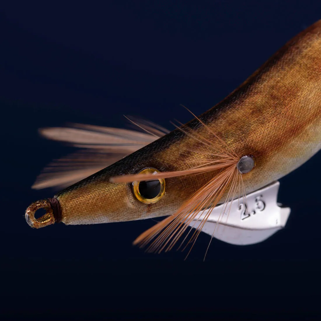 Turlutte coulante shallow ebika 2.5/105 doré chinchard seiches/calamars