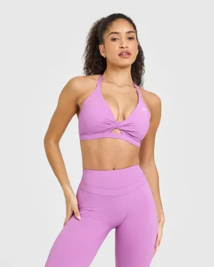 Unified Twist Sports Bra | Orchid Purple