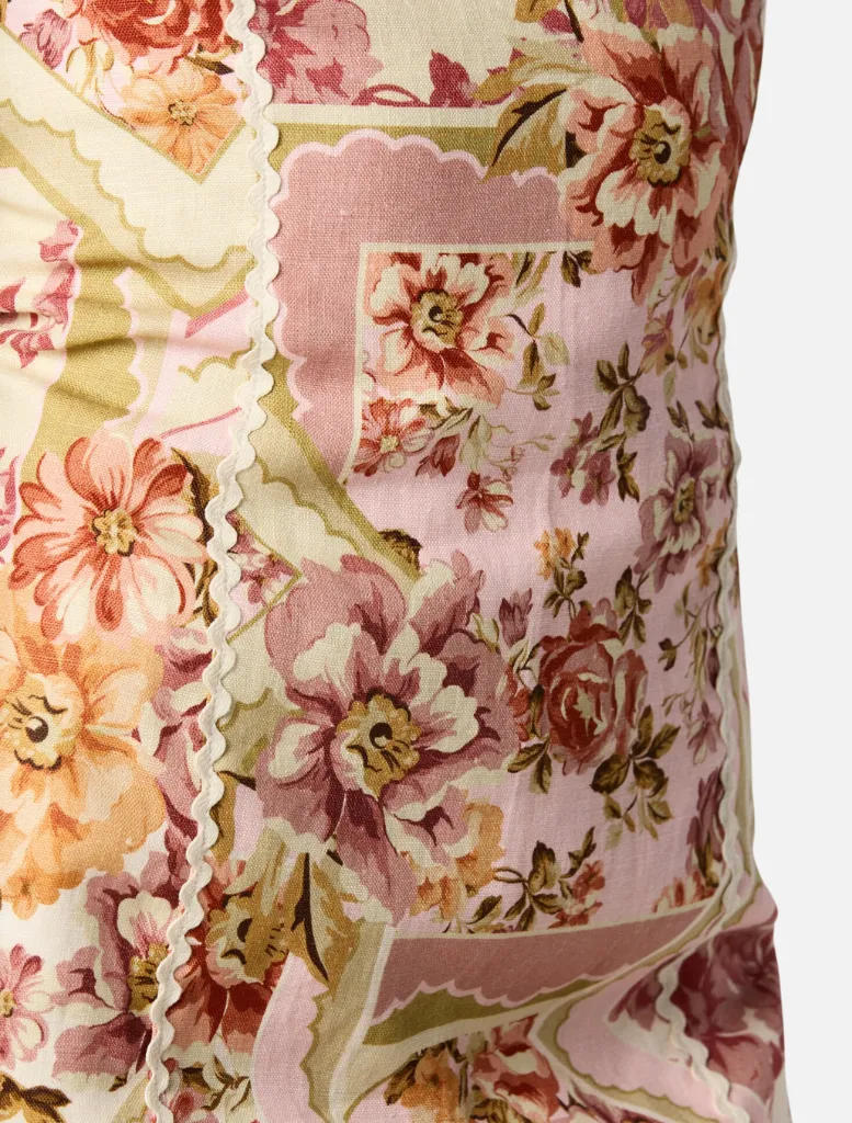 Vaughn Tie Short Dress - Vintage Florals