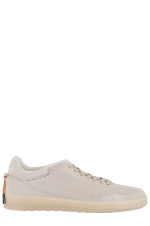 Vintage-Inspired Leather Sneakers With Perforated Toe Box