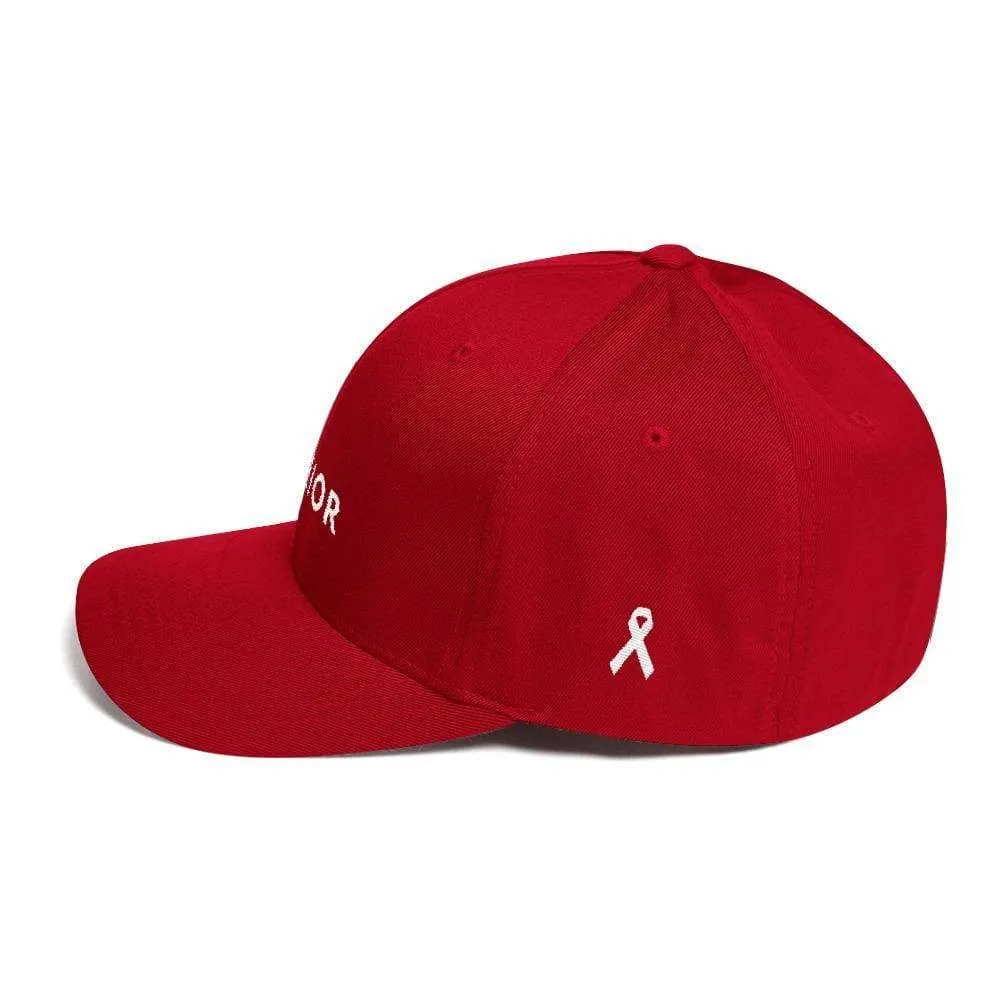 Warrior & White Ribbon Flexfit Fitted Fitted Hat