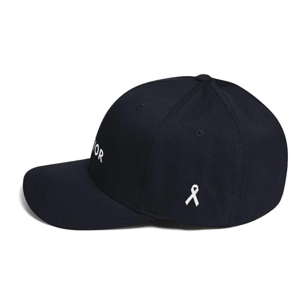 Warrior & White Ribbon Flexfit Fitted Fitted Hat
