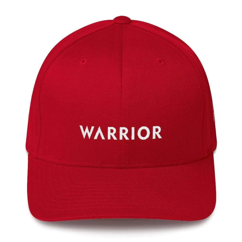 Warrior & White Ribbon Flexfit Fitted Fitted Hat