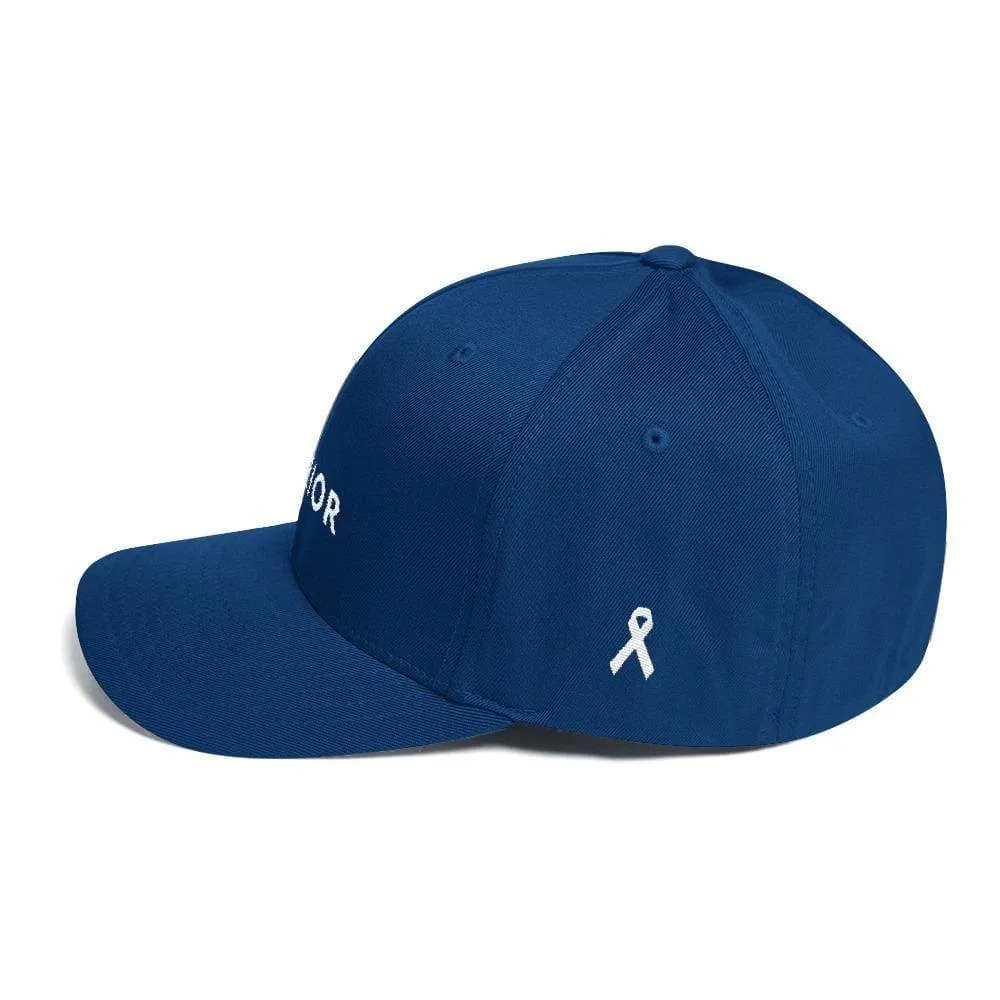 Warrior & White Ribbon Flexfit Fitted Fitted Hat