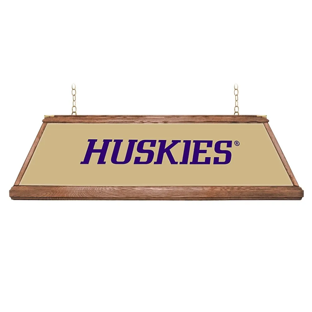 Washington Huskies: Huskies - Premium Wood Pool Table Light