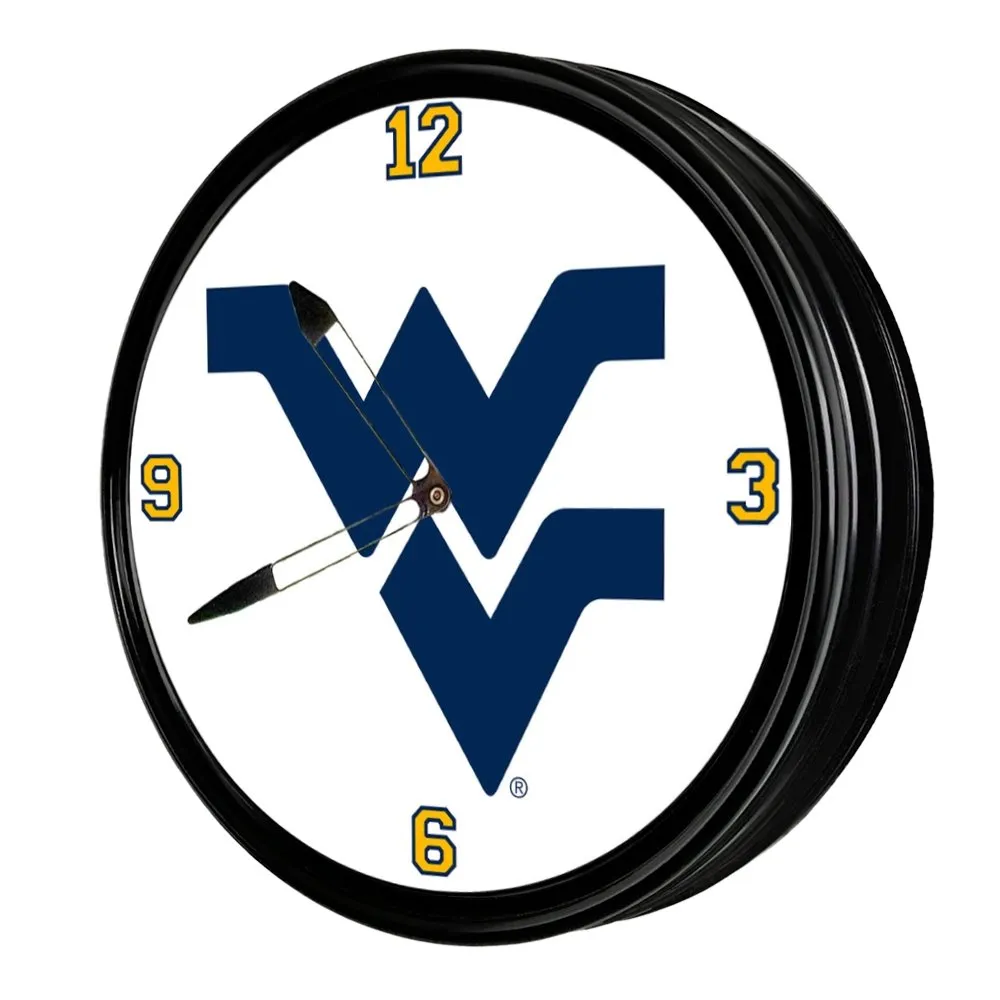 West Virginia Mountaineers: Retro Lighted Wall Clock