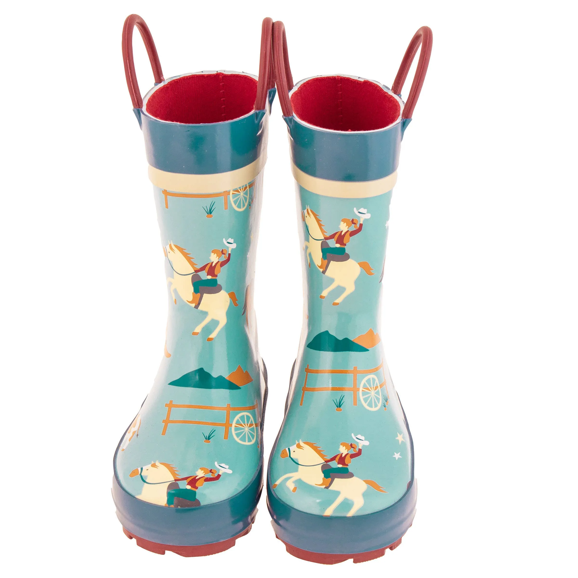 Western Print Rain Boots