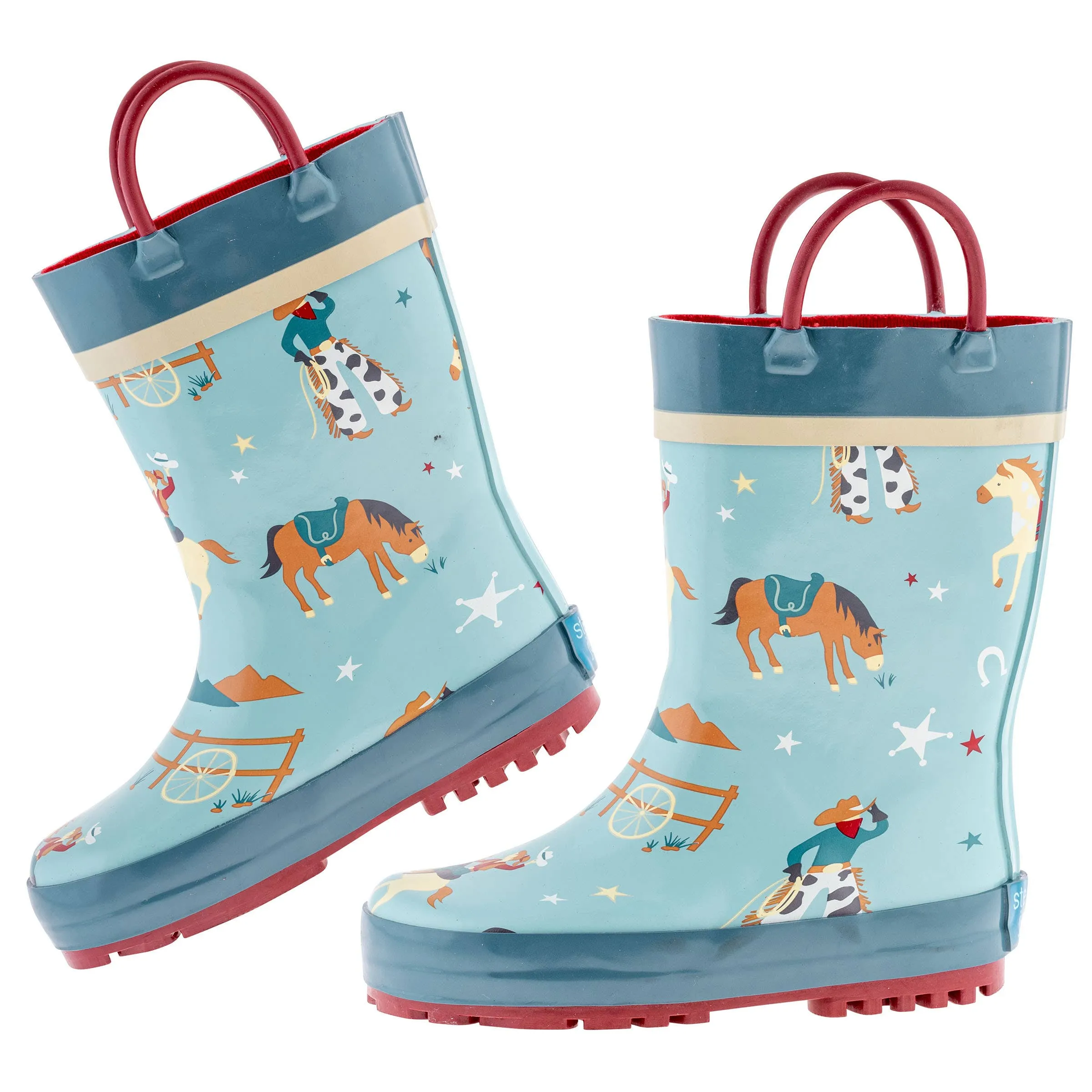 Western Print Rain Boots