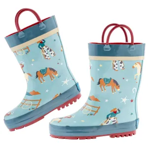 Western Print Rain Boots