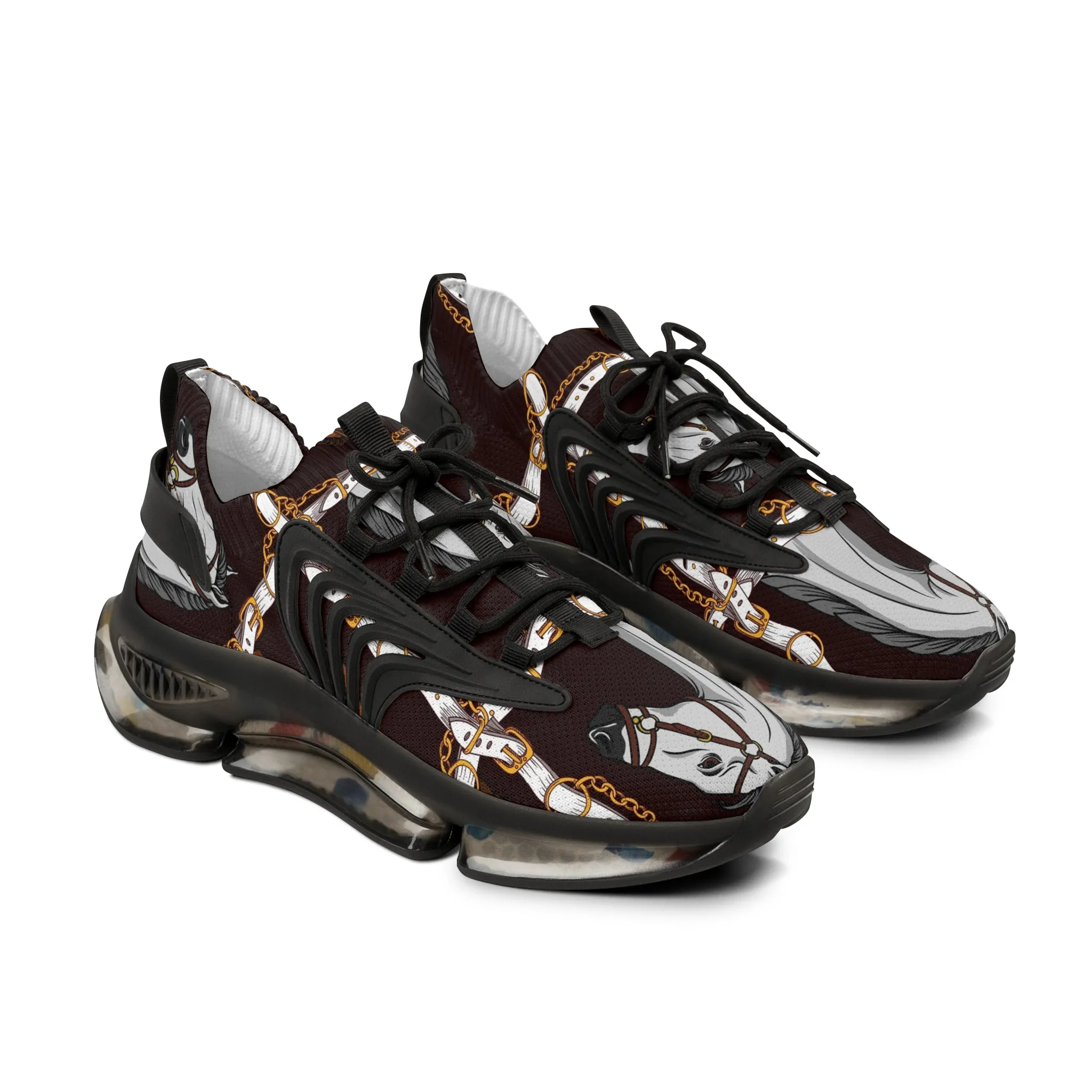 White Horses Men's Mesh Sneakers