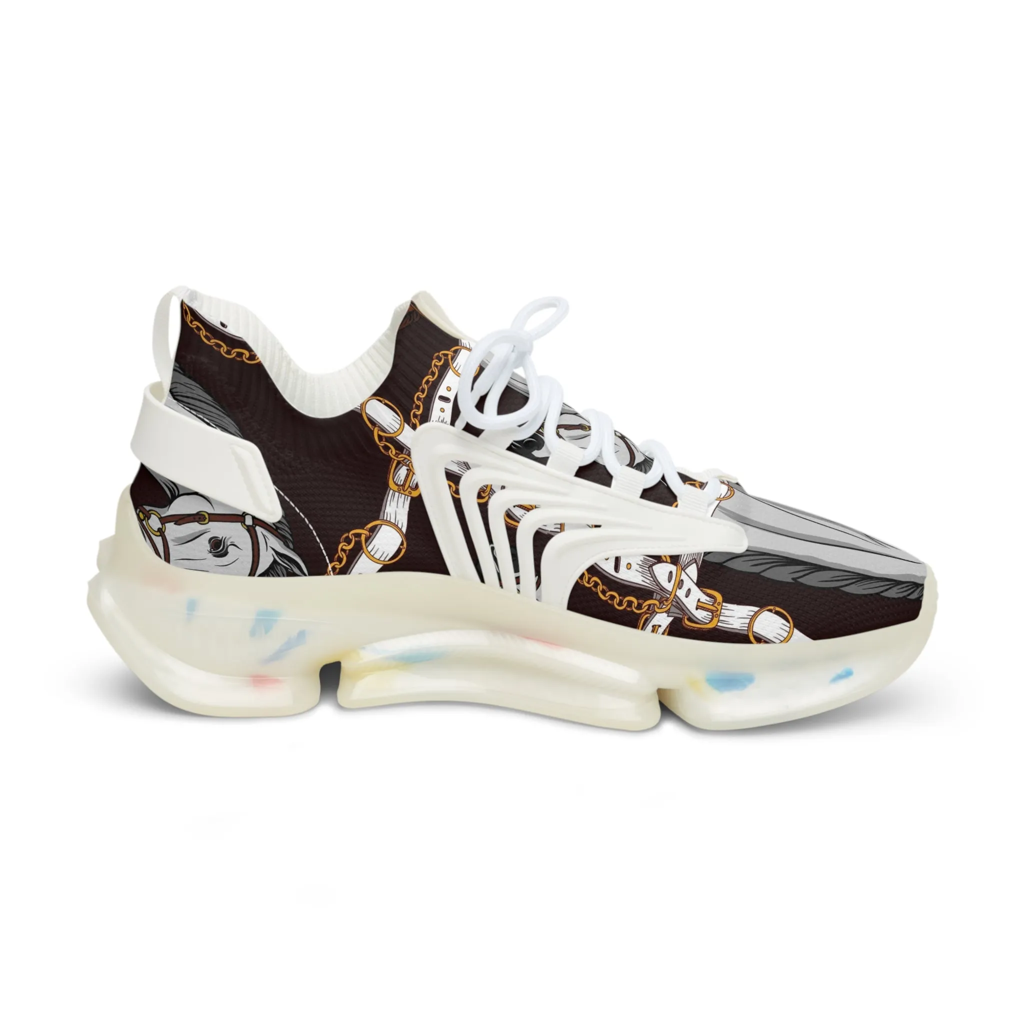 White Horses Men's Mesh Sneakers