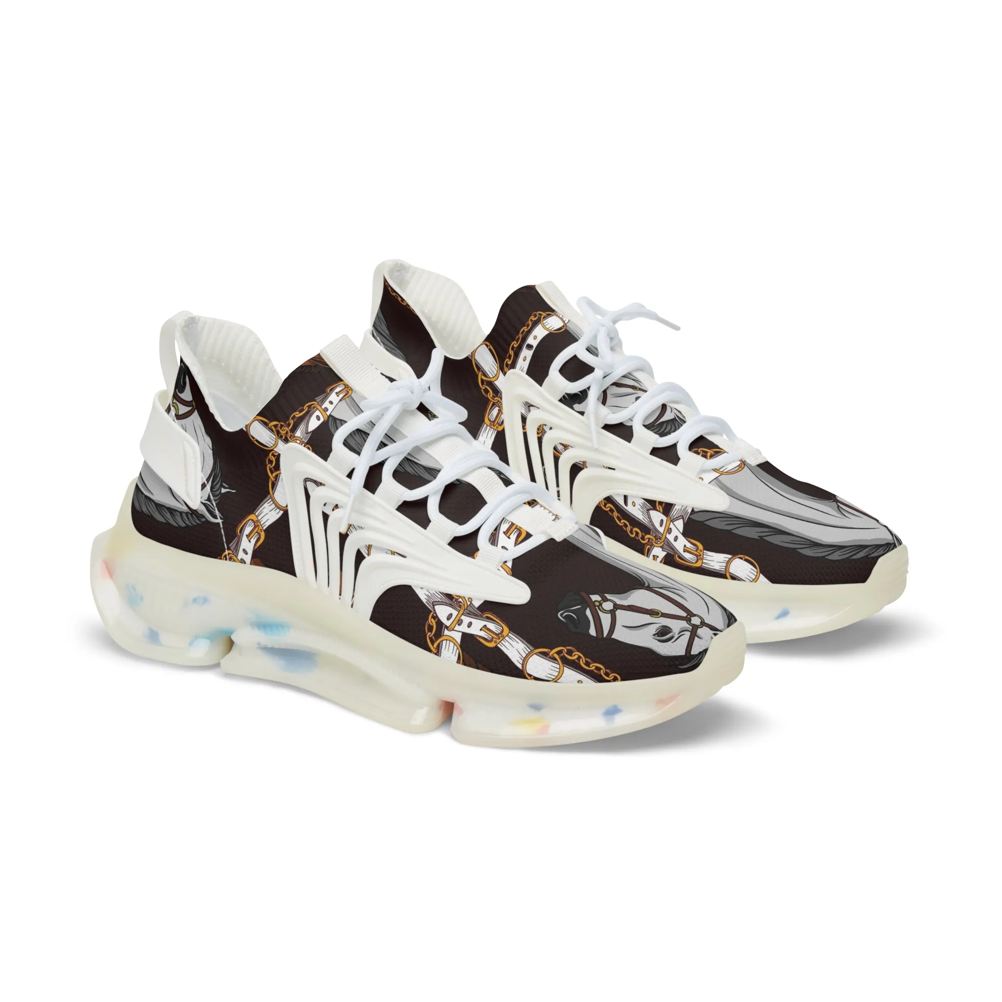 White Horses Men's Mesh Sneakers